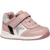 Geox B Rishon Girl, First Walker Shoe Bambina, Old Rose Black, 25 EU
