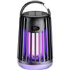 Foreverup Lampada Antizanzare Elettrica, UV Zanzariera Elettrica 2 in 1, Lampada Repellente Mosche con Luce, Ricarica Solare e USB, per Campeggio, Giardino, Camera da Letto, Terrazza, Interno ed Esterno