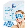 lulir Maschere Occhi Riscaldanti, 16 Pezzi Maschere a Vapore Auto-Riscaldanti Monouso, Maschera Termica per Occhi Contro Stanchezza, Gonfiore,Studenti, Insegnanti, Ufficio (Senza Profumo-Blu)