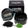 ESMILE Polvere Sbiancante Denti Immediato - Carbone Attivo Naturale al gusto di Menta per uno Sbiancamento Professionale - Pasta per Denti Bianchi (-, Carbone Attivo)
