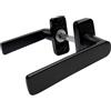 Sivenci Set di Maniglie per Porte | Maniglie in Alluminio con Rosetta Rettangolare | Design Moderno con Viti Nascoste e Quadrello da 8 mm | Maniglioni Ergonomici e Resistenti | Nero