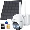ieGeek Telecamera di sorveglianza 4G LTE con scheda SIM e scheda di memoria da 64 GB, 355°/120° PTZ senza fili, batteria da 10000 mAh, rilevamento PIR, audio a 2 vie, IP66