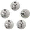 SUPERFINDINGS 5 pz M6x22mm Pomello con Dado A Sfera Filettatura Femmina Tappi per Dadi A Sfera In Argento di Ricambio Sfere In Acciaio Cromato Tappi A Vite Decorazione Rotonda per Lampada