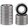 XiKe 6205-2RS Cuscinetti a sfera 25x52x15mm, Acciaio Cromato e Prelubrificato, Doppia Tenuta in Gomma (RS) - Confezione da 10 pz.