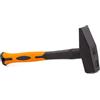 Mivos Martello da Fabbro 1000 g - Tipo Tedesco - Martello da Banco con Testa Forgiata in Acciaio e Manico in Fibra di Vetro - Martello da Meccanico con Manico Ergonomico Antiscivolo
