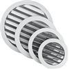 DOMUX Griglia di ventilazione rotonda 100 mm in ghisa di alluminio di alta qualità, rete anti insetti, resistente alle intemperie, per interni ed esterni, griglia di ventilazione DN100, cappa
