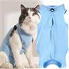 WDEC M 2.5-3.5kg Cat Professionale Recupero Vestito per Addominali ferite o malattie della Pelle, Impedire Leccare ferita, e-Collar Alternativa per Gatti e Cani, Dopo Un Intervento Chirurgico (blu)