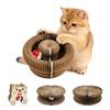 youfengamz Magic Organ Tiragraffi per Gatti,2 in 1 Tiragraffi Interattivo per Gatti con Campanella,Pieghevole Giochi Interattivi per Gatto in Cartone Ondulato,Facile da Riporre per Addestramento,Interni,Esterni
