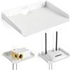 etterr | Mensola per router WiFi e modem - Mensola da parete con passacavi e bordi rialzati - Mensola in metallo per proiettore e altoparlante - Scaffale galleggiante organizer per cavi, ripetitore e