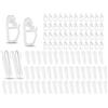Hitopin 11mm Ganci Tende Cursori per Tendes,100PCS Ganci per Tende per binari,Ganci per Tend in Acciaio Inox, Ganc per Tend Scorrevoli per Binario,per Fare Le Pieghe delle