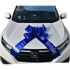 Chexin Grande fiocco blu per il compleanno dell'auto, Happy Birthday, nastro regalo grande - XXL 76 cm/30, enorme fiocco per auto, maglia grande, per bicicletta e fiocco con nastri da 185 cm