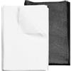 msymsyu Tessuto non tessuto termoadesivo 3㎡, 2 fogli di colore nero (100 x 100 cm) e bianco (100 x 200 cm), per stirare pieghe, cucire e rinforzare i vestiti (50 g/㎡)