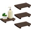 INTERWARM 4 supporti in legno con base per portasapone, per lavello della cucina, per la fattoria, per bottiglie, piante, trucchi, asciugamani, 22,9 x 15 x 4 cm