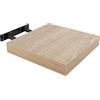 H HANSEL HOME Mensole Galleggianti da Parete 25x25x4cm Colore Rovere Bianco, Mensole a muro fissaggio invisibile