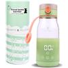 Hello Hippo Scaldabiberon Nomade 300 ml - Senza Fili, Batteria Ricaricabile USB, Auto - Temperatura Regolabile 37-50°C con Mantenimento del Calore - Graduazione 30 ml - Ideale per Latte e Acqua in Viaggio