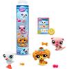 Littlest Pet Shop Bandai BF00617 Confezione da 3 Animali Domestici Con Accessori, Carta Collezionabile e Codice Virtuale, Generazione 7, #43#118#111, per Bambini dai 4 Anni +