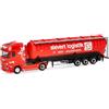 Herpa Modellino camion Scania CS 20 HD semirimorchio silo aspirante Sievert Logistik, miniatura in scala 1:87, pezzo da collezione, Made in Germany, plastica
