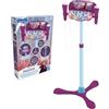 Lexibook, Frozen, Altoparlante Luminoso con Supporto per Bambini, Gioco Musicale, Altezza Regolabile, Effetti Luminosi, 2 microfoni Inclusi, Presa MP3, Presa per Cavo Aux-in, Viola/Blu, S160FZ
