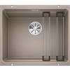 BLANCO ETAGON 500-U 522234 Lavello da Cucina Sotto-Top per Basi di Lavello con Larghezza di 60 cm, SILGRANIT, Marrone