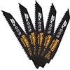 DEWALT DT2300L-QZ lame per sega universale bi-metal 2x extreme n.5 lame 2x extreme 152 x 4,2 mm per tagli veloci e grezzi su legno duro e morbido e legno con chiodi