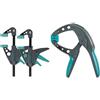 Wolfcraft 3455100-2 Ehz 40-110 - Morsetti Una Sola Mano Piccoli & 3626000 (L) Fzh 40 Pinza Con Resorte Ergonómico Pack 1, Gris, Turquoise