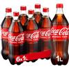 Coca-Cola Original Taste - 6 Bottiglie da 1 L, Tutto il Gusto Originale di Coca-Cola in bottiglia PET 100% Riciclabile, Bevanda Analcolica