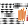 HUAZIZ 380 pezzi Clip di fissaggio per auto, rivetti a farfalla in plastica, clip per carrozzeria, clip di rinforzo per paraurti, set di clip universali in plastica per auto con strumenti di