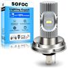 SOFOC R2 P45T Lampadina LED per Faro Moto/Auto Bianco Freddo 6500K 6V 12V 24V Compatibile con 6-30V AC/DC 2000LM 300% Più Luminosa dell'Alogena Anabbagliante/Abbagliante 2SMD 1pcs