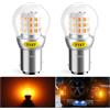 Defvnsy P21/5W 1157 BAY15D LED Lampadina, Super Luminoso Giallo/Ambra 12V 3W Lampadine, 3014 39SMD Lampadine LED Per Luci di Indicatori, Segnale Luminoso di Svolta, Luci di Marcia Diurna-2Pz