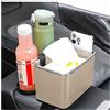 JNNJ Scatola Portaoggetti per Auto con Portabicchieri, Pieghevole Portaoggetti per Braccioli Auto, Multifunzionale Porta Bicchiere D'acqua per Console Centrale Auto per Fazzoletto Telefoni(Beige)