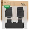 3W Tappetini per Tesla Model Y 2025-2026 Juniper, Set 1ª e 2ª Fila in Thorex™ per Premium/Performance, 3D su Misura, Impermeabili e Lavabili, Protezione Totale, Non per Standard 2026