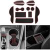 CDEFG Compatibile con Toyota CHR C-HR 2024 2025 Facelift Tappetini in Gomma per la Consolle Centrale Antiscivolo C-HR Tappetino Antiscivolo in Gomma per Auto CHR Hybrid Accessori (Rosso)