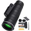 Lizbin Telescopio monoculare 40 x 60, piccolo monoculare per adulti ad alta potenza, telescopio monoculare per la visione notturna per smartphone, telescopio portatile ad alta definizione per fauna