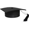 Karabu Tocco cappello da laureato lusso in tessuto anima rigida laurea nero