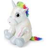 Mousehouse Gifts - unicorno di peluche con paillette - bianco - 29 cm