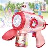 NXPZ Pistola Bolle di Sapone, Macchina per Bolle Automatica per Bambini, 10000+ Bolle al Minuto, Giocattolo Pistola per Bolle Ricaricabile per Matrimonio, Compleanno, Festa, Pasqua (Rose)