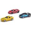 siku 6301, Set regalo - Auto sportive, Metallo e Plastica, Multicolor, Combinazione di giocattoli, 3 Auto sportive