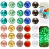OIXEYA 30pcs Biglie di Vetro Colorate,Biglie di Vetro Per Bambini,Glass Marbles,Diametro 16 mm,Biglie di Fosforescenti,Biglie si Illuminano al Buio per Decorazioni Casa Giochi di Marmo Riempitivi di Vasi