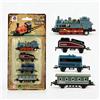 QYEHF Mini Treno a Vapore Retrò Simulato, Trenino Giocattolo di Natale, Locomotiva a Vapore,Set Regalo Giocattolo per Decorazione Giocattolo Modello Treno per Ragazzi (blu)