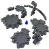 LM3D Craters Outpost Terreno di Spargimento Sci-Fi, 4 crateri con Torre di Comunicazione, Barriere Jersey, Barili e Scatole di Forniture, 28 mm-32 mm, 33 pezzi