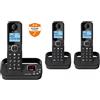 Alcatel Telefono cordless trio con segreteria telefonica, nero Alcatel F860VOICETRIONOIR