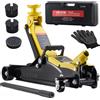 VEVOR - Martinetto idraulico da officina con portata di 2,5 t, martinetto piatto in acciaio con pompa a pistone singolo a sollevamento rapido e adattatori per SUV, martinetto per autovetture, corsa 85-320 mm, martinetto da competizione