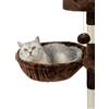 lionto Amaca per Tiragraffi per Gatti Accogliente Nido di Morbido Peluche Diametro 40 cm, Profondità 15 cm Marrone