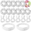 DAVIDJAMESCLARKE 11 Pezzi Elastici Capelli Bianchi,3 Tipi Fasce Capelli Vergini Personalizzare e decorare,Elastici in raso seta morbida,Capelli Cotone Elastici,Capelli Morbido,per Donne