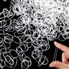 Lusofie 2500 Pezzi Elastici Trasparenti per Capell Fasce Elastiche Velate Piccole Elastico Capelli per Treccine Bambini Morbide Elastici Piccoli per Ragazze Intrecciati Acconciature da Sposa Bambina