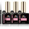 EBANKU - Set di 3 top coat gel da 20 ml, gel Blooming & base coat, smalto lucido trasparente (indurimento UV/luce LED) senza pulire, incluso pennello