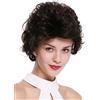WIG ME UP - M-270-2BH30 Parrucca Donna Corta Wild Cotonata Voluminosa Anni 80 Marrone castagna Mix Castano