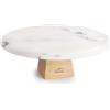 Lacor - 63590 - Alzata in Marmo, 20 cm, Base in Legno di Acacia, Espositore per Torte, Design Elegante e Resistente, Ideale per Torte, Cupcakes o Dolci