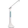 RL LIVE YOUR LIGHT Reality Leuchten Patty R52311101 - Lampada da scrivania a LED, in plastica bianca opaca, con LED da 4 Watt, batteria USB-C, sveglia, data e visualizzazione della temperatura
