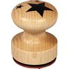 Rayher timbro rotondo stelline, gomma su supporto in legno, con impugnatura, diametro 3cm, per decori, regali fai da te, biglietti d'auguri, etichette, decorazioni natalizie, scrapbooking, 29230000